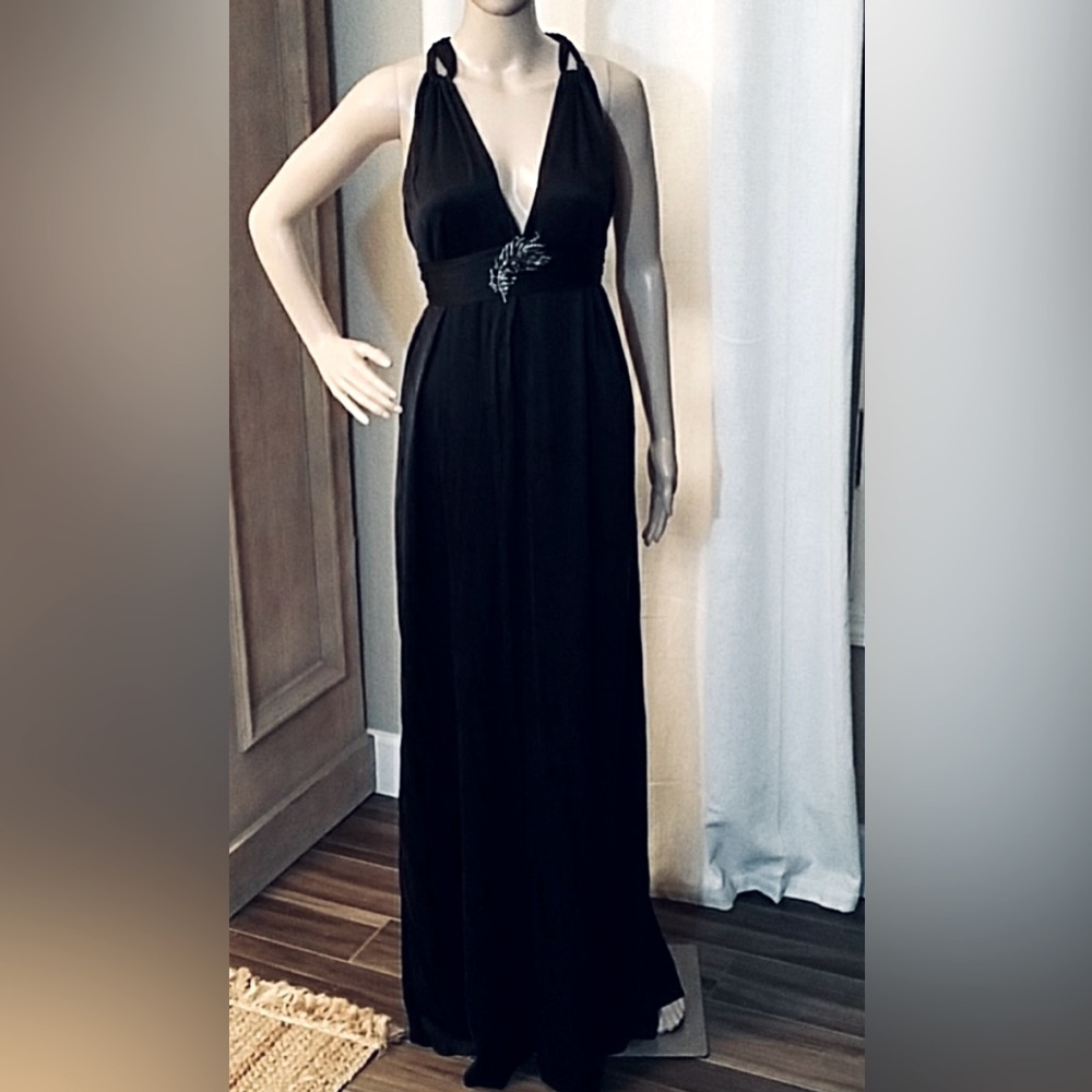 Hale Bob Black silk Maxi Dress